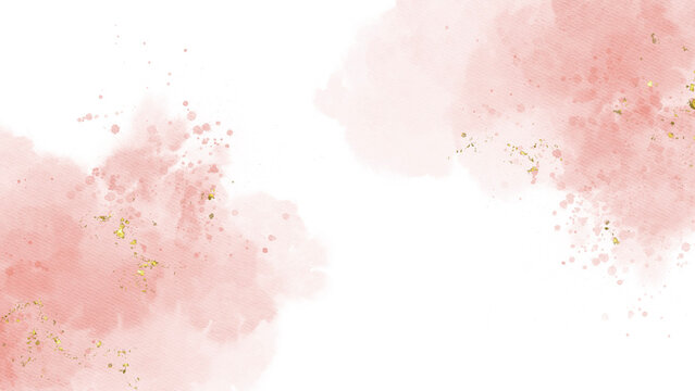 Modern abstract luxury wedding invitation designs or card templates for greetings or invitations on valentines Day background with Pastel pink watercolor paint brush glitter gold for wedding elements