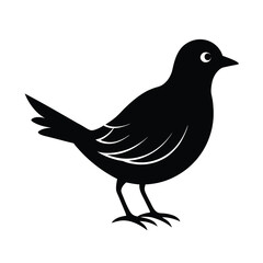 Obraz premium Stylized Bird Silhouette Vector Illustration