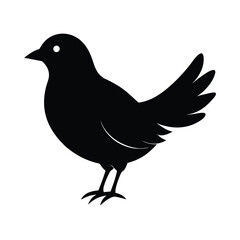 Obraz premium Digital Use Bird Silhouette Vector Illustration