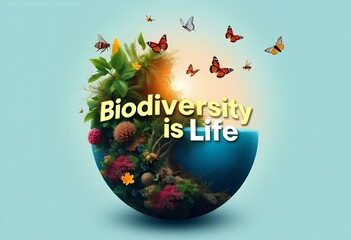 Vibrant biodiversity thrives teeming life a breathtaking spectacle of nature- concept Biological Diversity