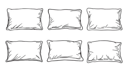 Cotton Pillowcase Line Art Illustration Timeless Design for Bedrooms