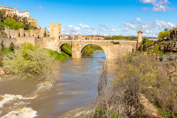 Alcantara bridge over Tajo river, Toledo, Spain