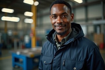 African-American Engineer in a Factory Setting: A Portrait
