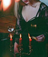 Mystic Still Life on Vintage Wooden Floor