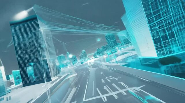 Digital Model Of A City Street By Laser Scanning