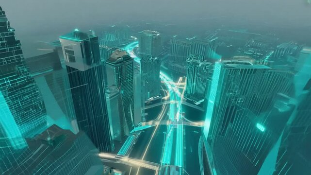 Digital Model Of A City Street By Laser Scanning