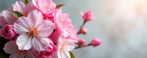 Obraz premium Stunning pink and white blossoms; a bridal bouquet's artful arrangement, romance, wedding bouquet