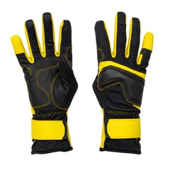 Yellow and black racing gloves