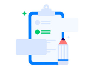 Invite friends to conduct questionnaire flat vector concept operation hand drawn illustration
