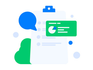 Invite friends to conduct questionnaire flat vector concept operation hand drawn illustration
