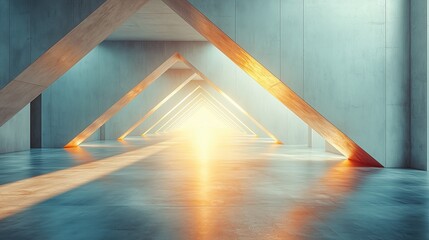 Simple geometric background in a minimalist style, featuring elements of sunlight integrated within a single tone and accompanied by repetitive patterns. This design exudes a warm and inviting ambianc