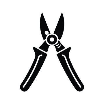 black garden shears isolated clip art preview