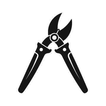 black garden shears isolated clip art preview