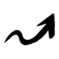 Hand-drawn curved arrow vector ghdrghg