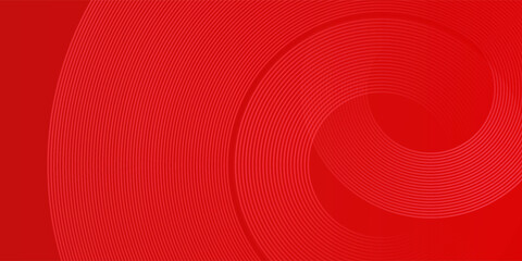 Abstract red background with glowing curve lines. Modern shiny red gradient geometric circle lines pattern. Futuristic concept. Suit for banner, brochure, poster, presentation, cover, website
