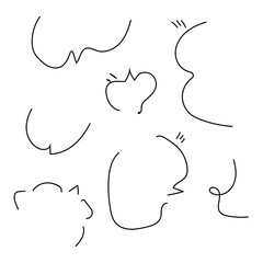Hand-drawn emotion comic symbol illustration