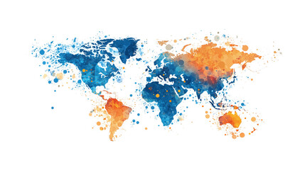 Floating cross-border financial inclusion access dashboard, isolated, PNG format, transparent background. Varient 4