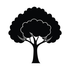 big tree silhouette vector with rich details and 11