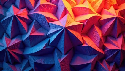 Intricate tessellation of geometric shapes in vibrant hues, colorful, style, illustration