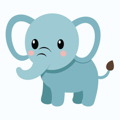 Naklejka premium baby elephant cartoon icon vector illustration