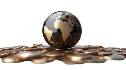 Floating crypto remittance savings dashboard projecting transfer efficiencies, isolated, PNG format, transparent background. Varient 3