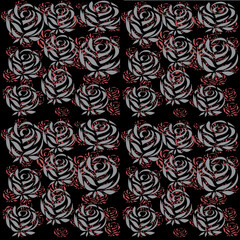 seamless floral pattern, arrogant like the roses