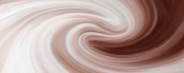 Creamy chocolate swirl pattern with smooth, flowing lines
