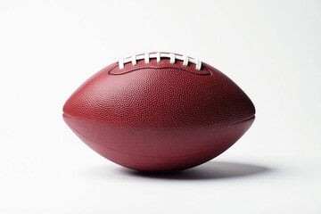 American football with shadow on white background , studio, illustration