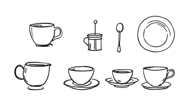Java line art drawing featuring abstract software development tools