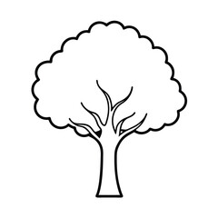 Large Tree Silhouette Vector Minimalistic Style