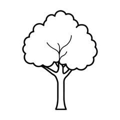 large tree silhouette vector minimalistic style