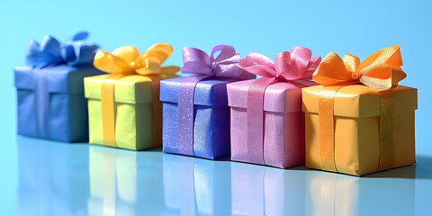 Obraz premium Colorful Gift Boxes Illustration