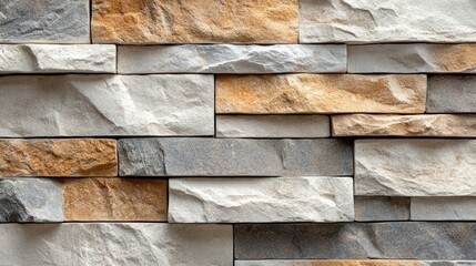 Close-up view of a textured stone wall.