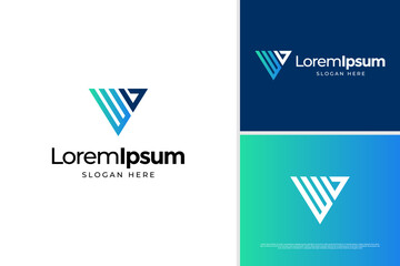 Creative letter W and B accounting logo design. Business logo design template