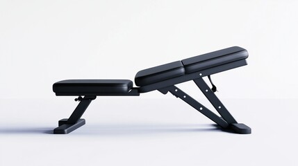 Fototapeta premium Black adjustable weight bench, angled