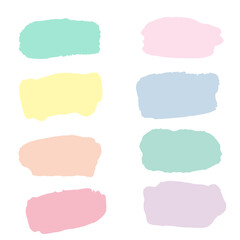 set of colorful watercolor splashes