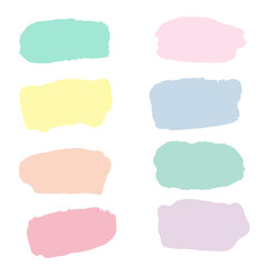 set of colorful watercolor splashes