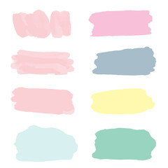 set of colorful watercolor speech