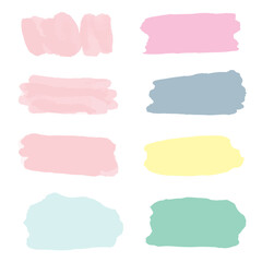 set of colorful watercolor speech