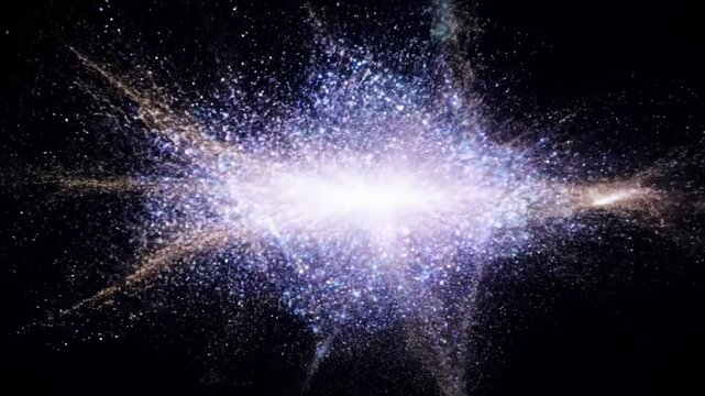 Pixie Fairy Dust Particle Burst Reveal Black Background