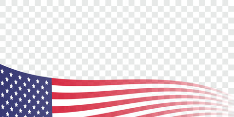 United states of America waving flag background. Vector illustration.