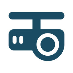 Projector svg cut file. Isolated vector illustration.