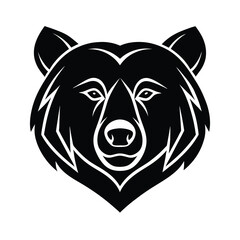 bear head silhouette vector sharp lines clean