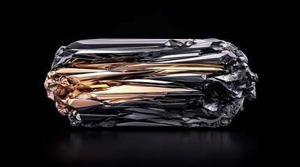 Intricate mineral,  black and gold