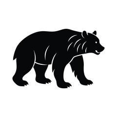 Obraz premium Grizzly Bear Silhouette Vector Illustration Rugged and Wild Features
