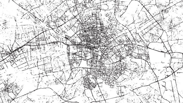 map with grunge texture in dot style. vector map with beach, highways and streets, Riyadh, Arab Saudi vector map with beach, highways and streets