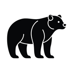 Fototapeta premium Roaring Bear Head Silhouette Vector Illustration