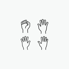 Hands icon design vector template