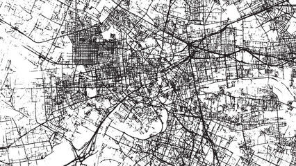 Fototapeta premium Abstract vector illustration map, Abstract seamless pattern, similar to roads map of a large city. Vector repeating background