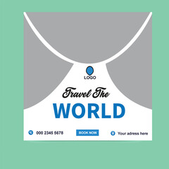 Explore the World Facebook and Instagram Posts For Travel Agency